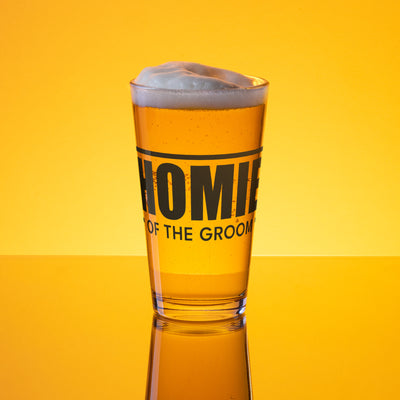 Homie of the Groom Pint Glass
