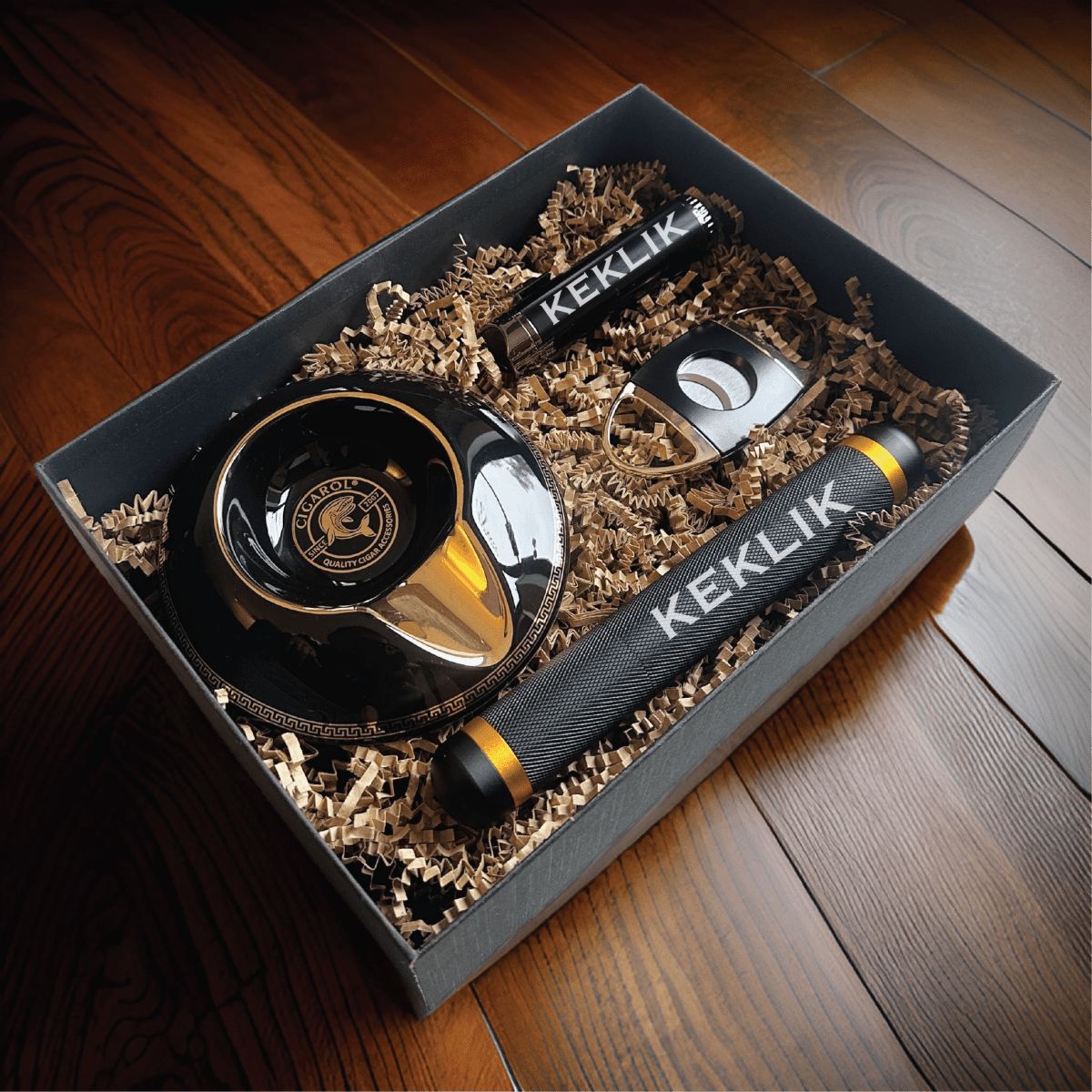 Unique Personalized Sir Stogie Set Customized Ashtray Gifts for Men by Groovy Guy