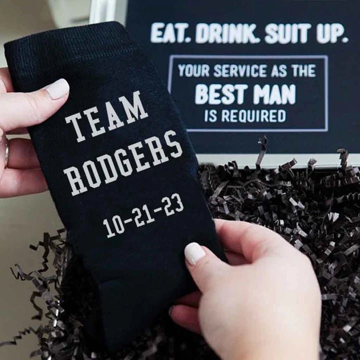 Socks Wedding Team Socks by Groovy Groomsmen Gifts