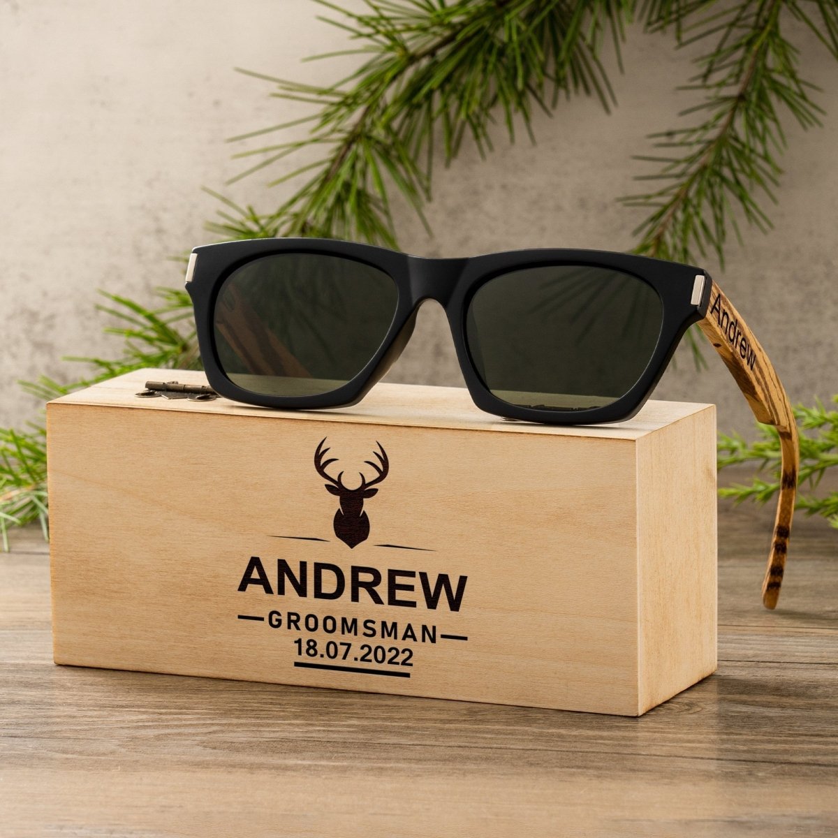 Sunglasses Natural Navigators by Groovy Groomsmen Gifts