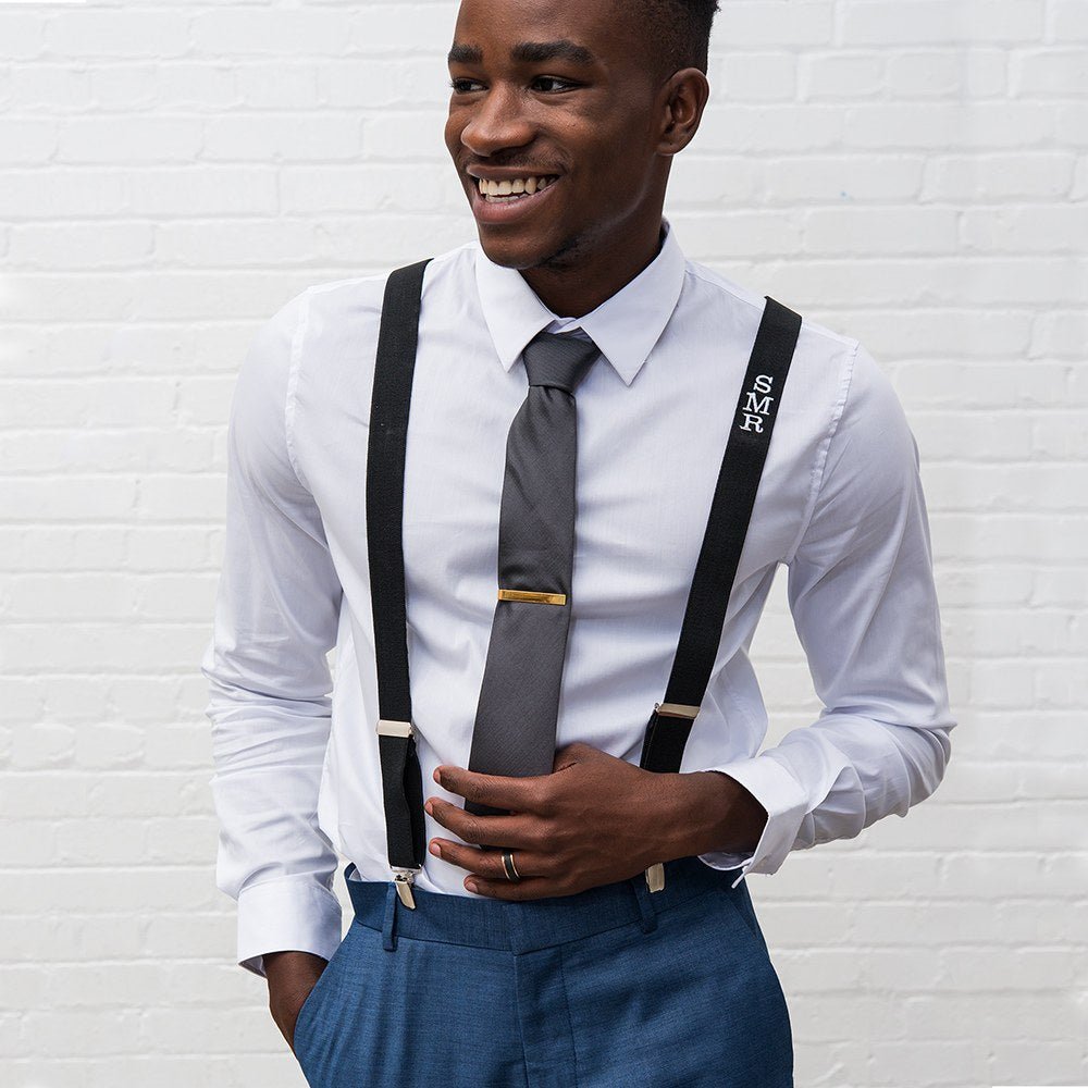 Groomsmen wearing suspenders 2025