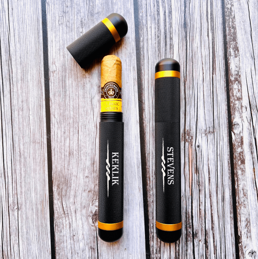 Unique Personalized Stogie Stasher Custom Cigar Carrying Case Customized Cigar Case Gifts for Men by Groovy Guy
