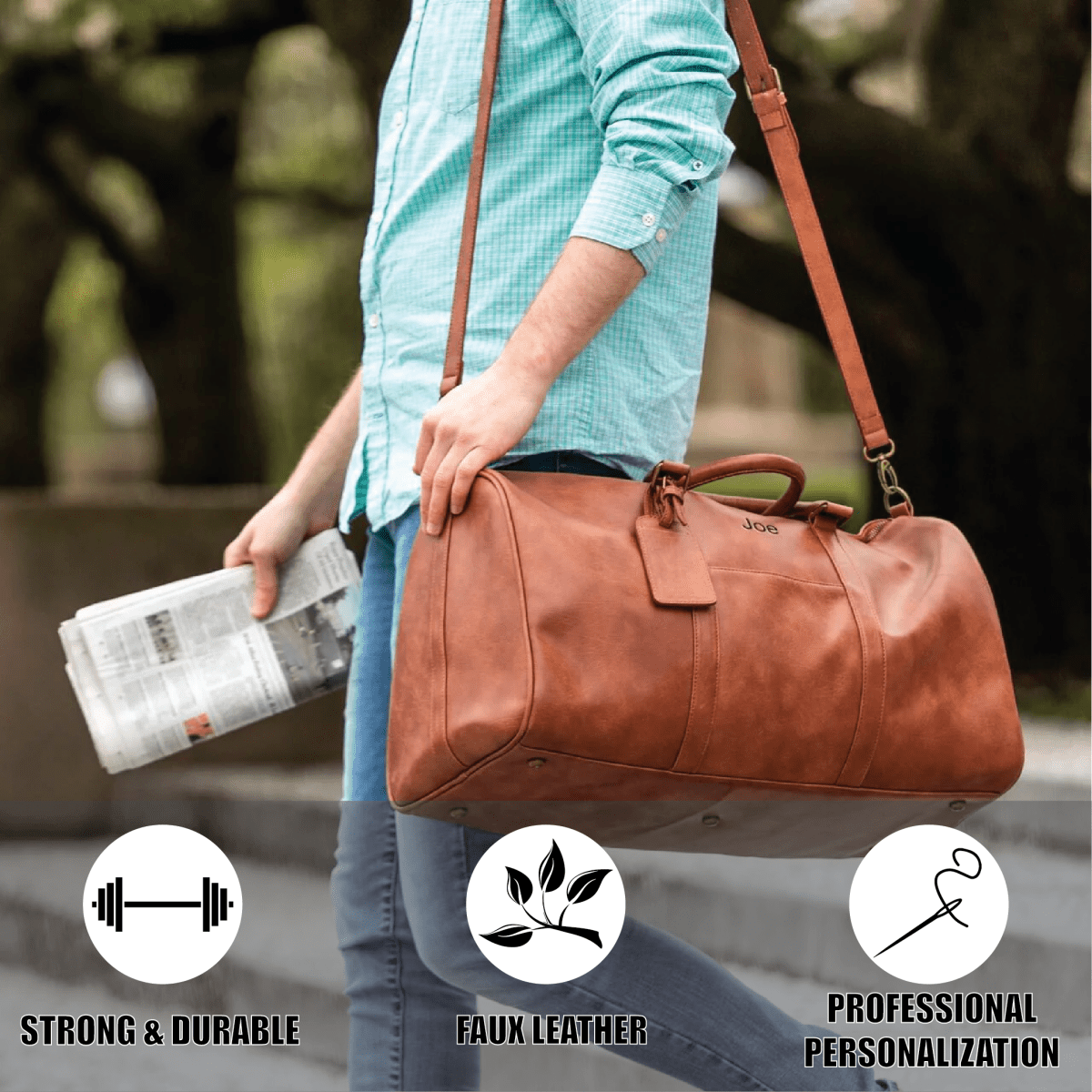Personalized Groomsmen Duffle Bag | Custom Wedding Party Travel Bag