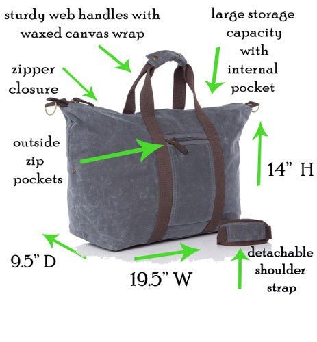 Unique Personalized Wax & Wander Weekender Set Customized Duffel Bags Gifts for Men by Groovy Guy