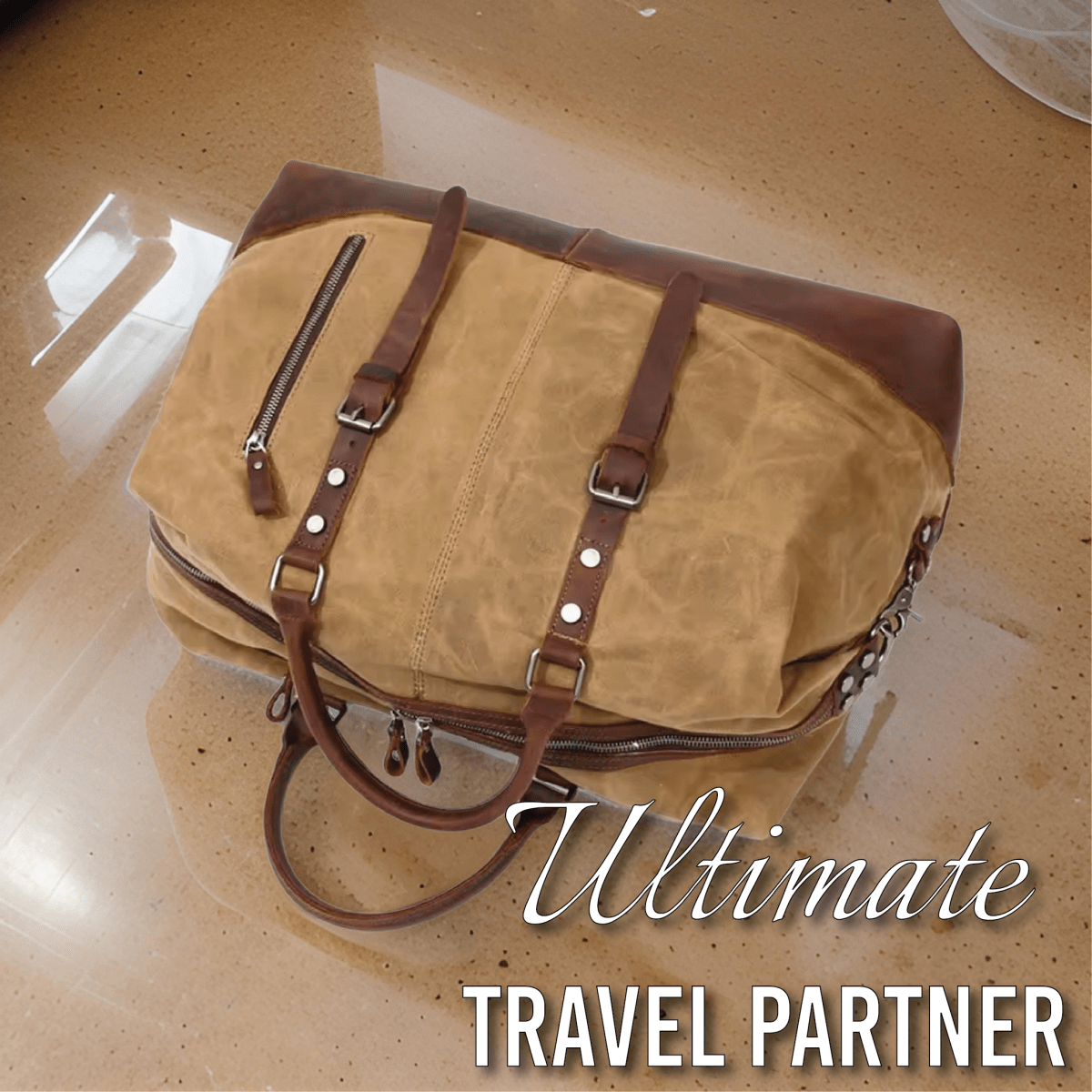 Unique Personalized Personalized Waxed Canvas Weekender Bag Customized Duffle Bag Gifts for Men by Groovy Guy