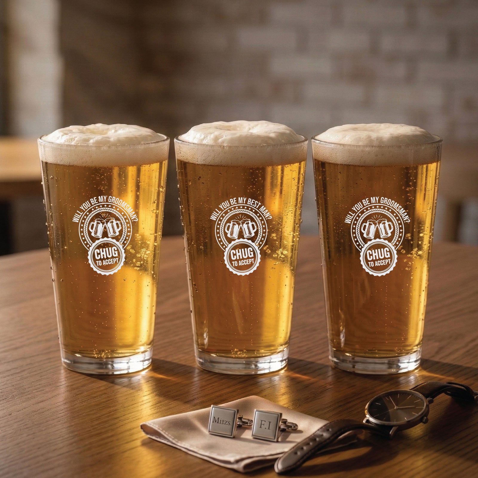 The Groomsman Proposal Pint