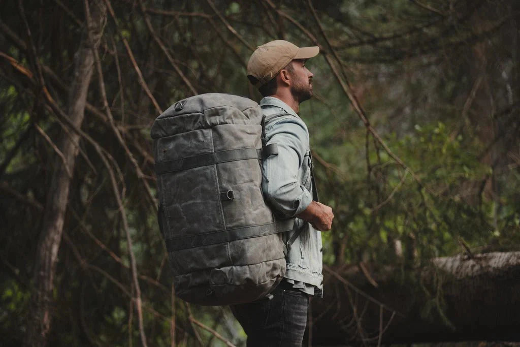 Unique Personalized Camping Canvas Duffel Customized Duffle Bag Gifts for Men by Groovy Guy