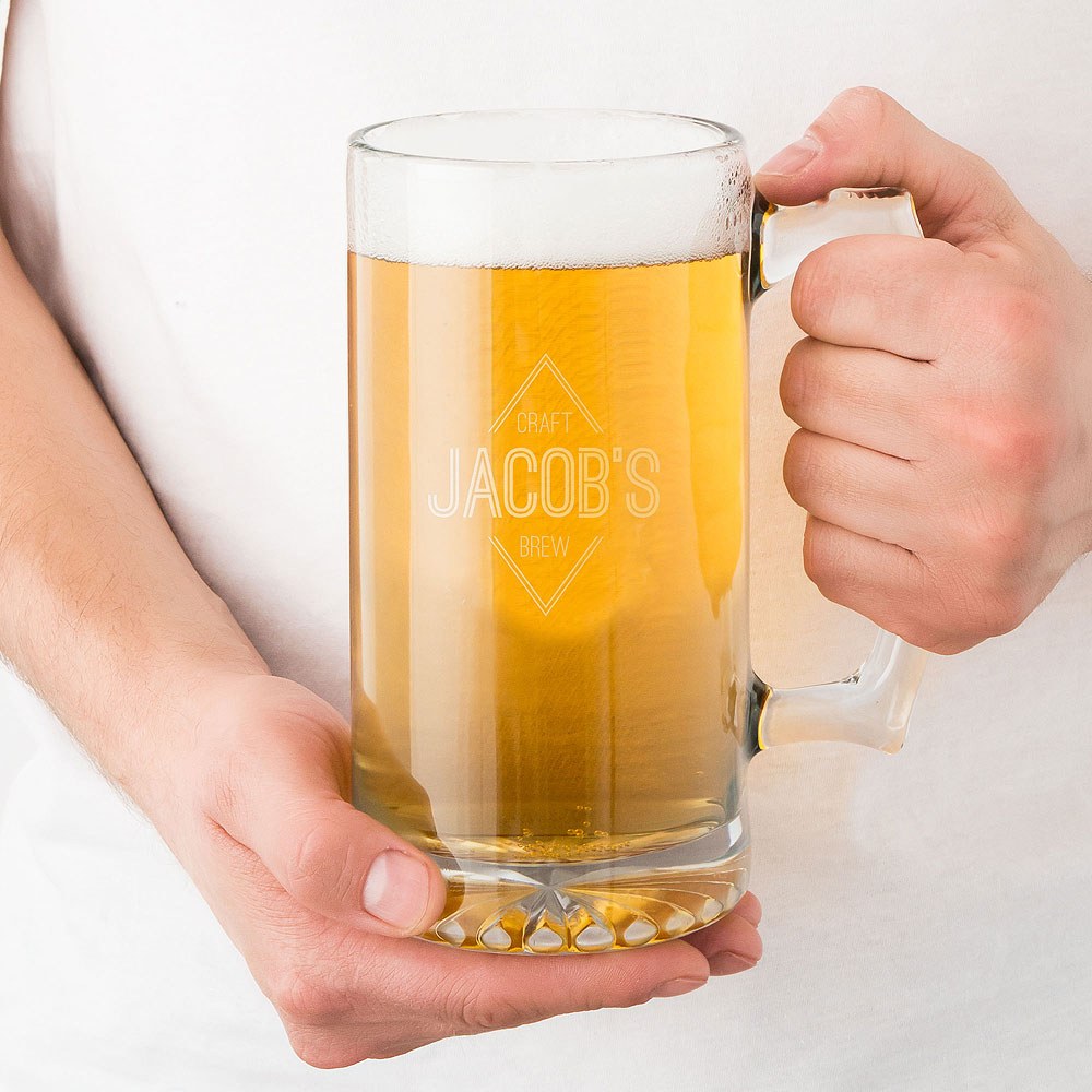 Custom Logo Beer Mugs | Promotional Beer Mugs by Groovy Guy Gifts