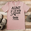 Heather Peach Mens T-Shirt With Aunt Of The Groom Design
