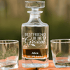 Wedding Day Whiskey Decanter With Best Friend Of The Groom Design