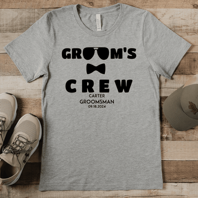 Grey Mens T-Shirt With Crew In Shades Design