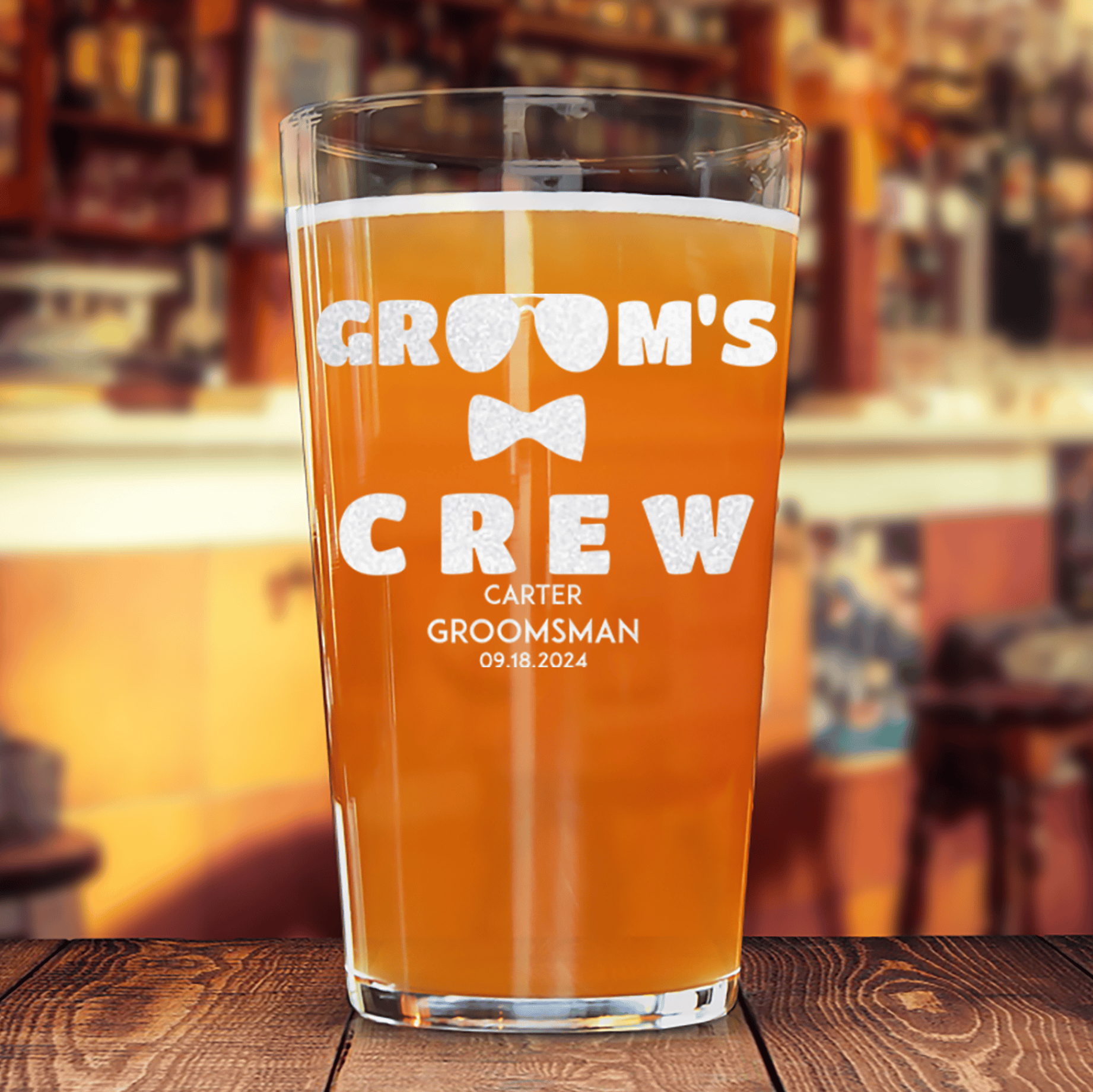 Crew In Shades Pint Glass
