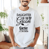 White Mens T-Shirt With Daughter Of The Groom Design