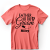 Light Red Mens T-Shirt With Father Of The Groom Design