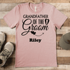 Heather Peach Mens T-Shirt With Grandfather Of The Groom Design