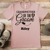 Heather Peach Mens T-Shirt With Grandmother Of The Groom Design