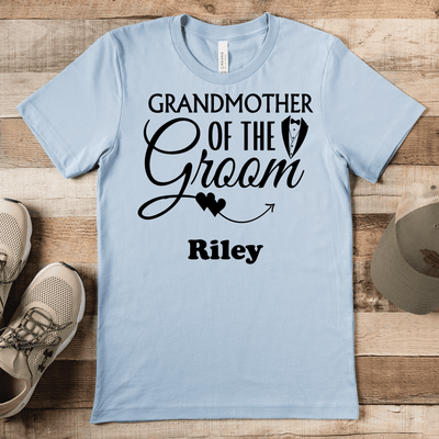 Light Blue Mens T-Shirt With Grandmother Of The Groom Design