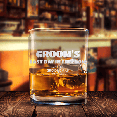 Grooms Final Hour Whiskey Glass