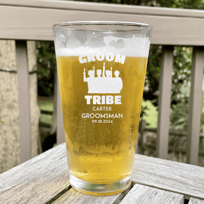 Grooms Tribe Pint Glass