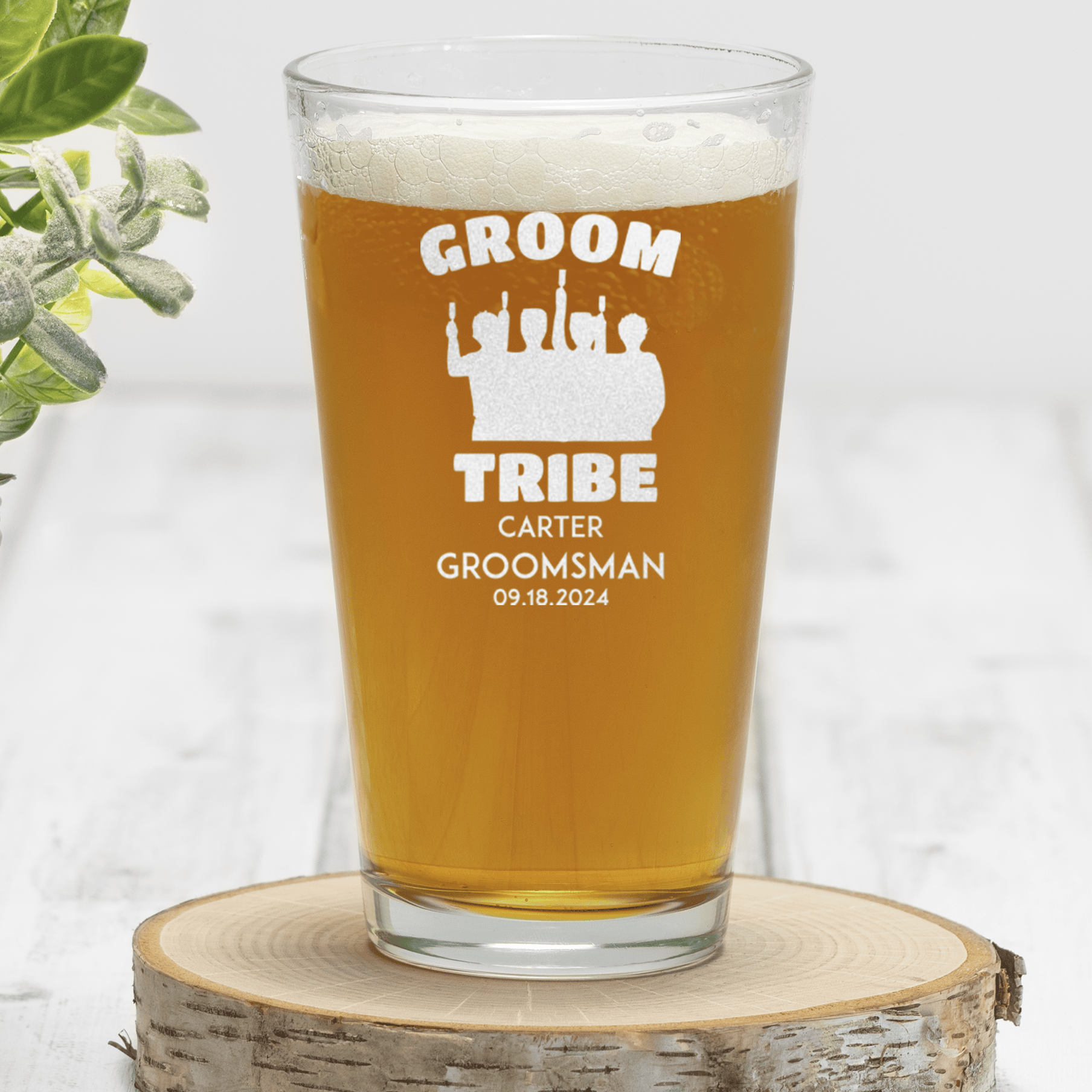 Grooms Tribe Pint Glass