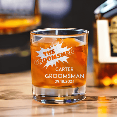 Groomsman Explosion Whiskey Glass