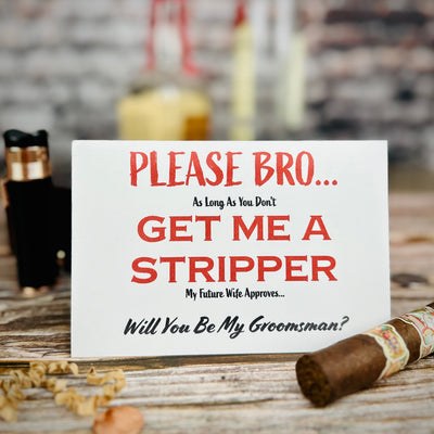 No Strippers Proposal Card
