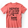 Light Red Mens T-Shirt With Newphew Of The Groom Design
