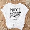 White Mens T-Shirt With Niece Of The Groom Design
