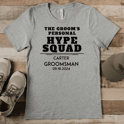 Grey Mens T-Shirt With Personal Hype Squad Design