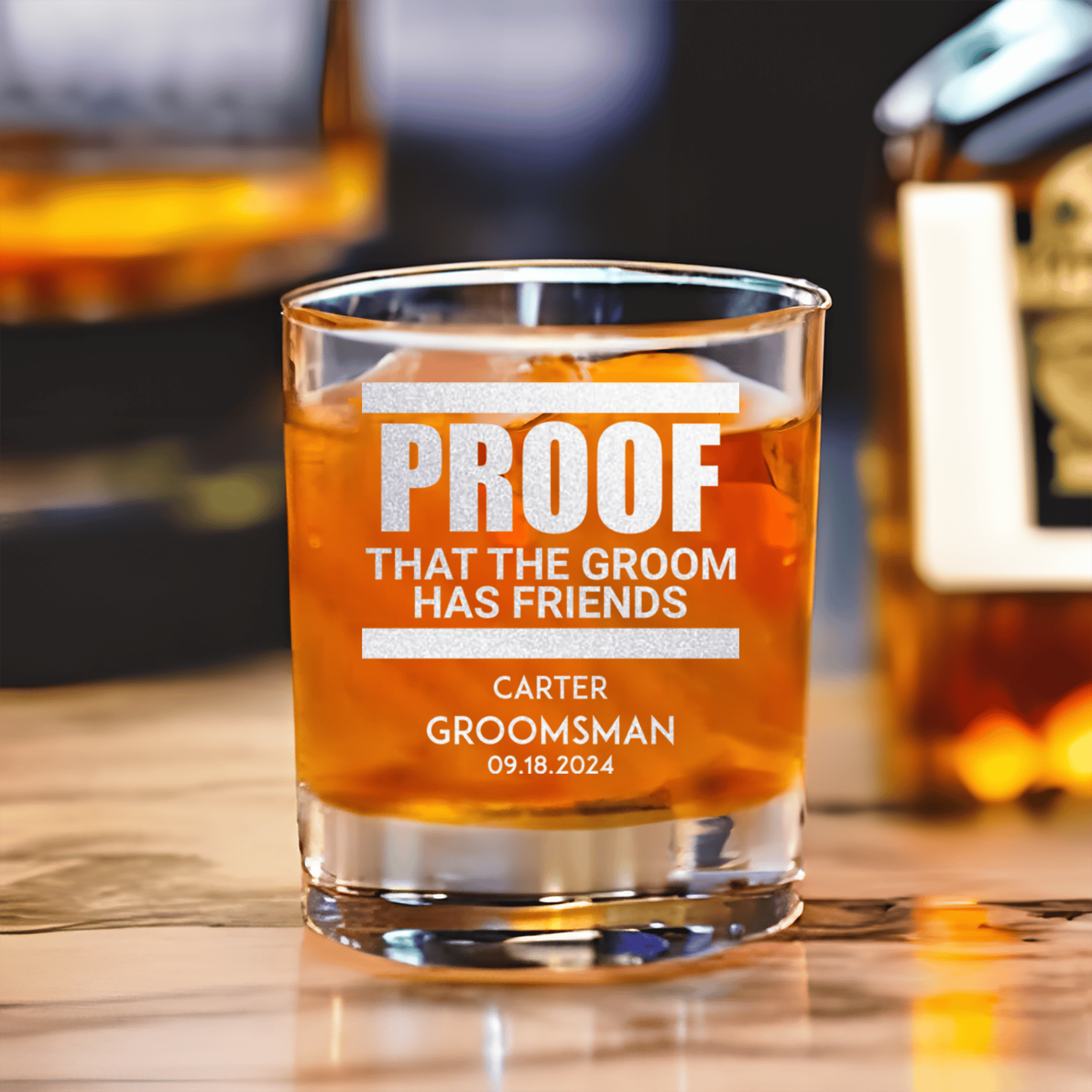 Proof Of Friends Whiskey Glass