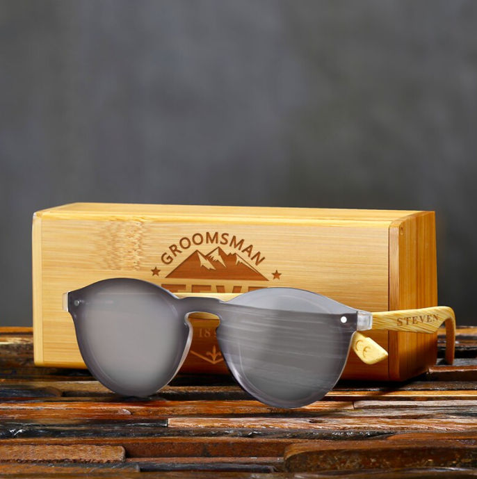 Personalized Wood Sunglasses for Your Wedding