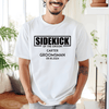 White Mens T-Shirt With Sidekick Of The Groom Design