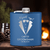 Blue Groomsman Flask With Suit Up Boys Design