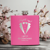 Pink Groomsman Flask With Suit Up Boys Design