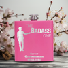 Pink Bachelor Party Flask With The Badass One Design