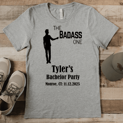 Grey Mens T-Shirt With The Badass One Design