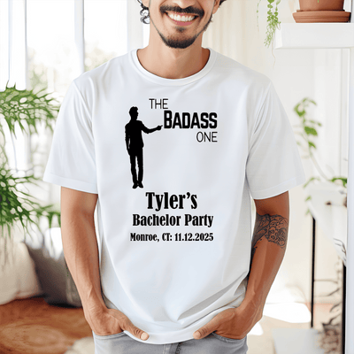 White Mens T-Shirt With The Badass One Design