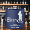 Navy Bachelor Party Flask With The Creepy One Design
