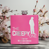 Pink Bachelor Party Flask With The Creepy One Design
