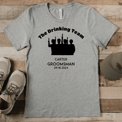 Grey Mens T-Shirt With The Drinking Team Design