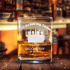 The Drinking Team Whiskey Glass