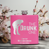 Pink Bachelor Party Flask With The Drunk One Design