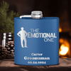 Blue Bachelor Party Flask With The Emotional One Design