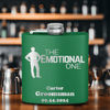Green Bachelor Party Flask With The Emotional One Design