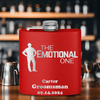 Red Bachelor Party Flask With The Emotional One Design