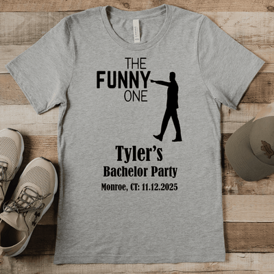 Grey Mens T-Shirt With The Funny One Design