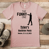 Heather Peach Mens T-Shirt With The Funny One Design