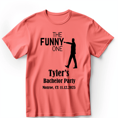 Light Red Mens T-Shirt With The Funny One Design