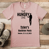 Heather Peach Mens T-Shirt With The Hungry One Design