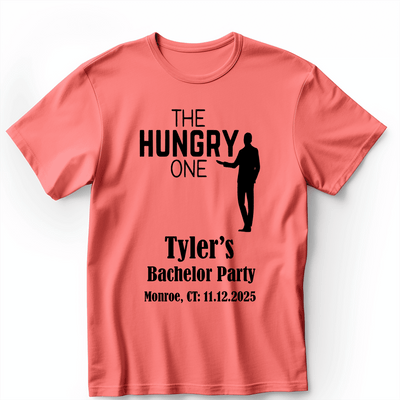 Light Red Mens T-Shirt With The Hungry One Design